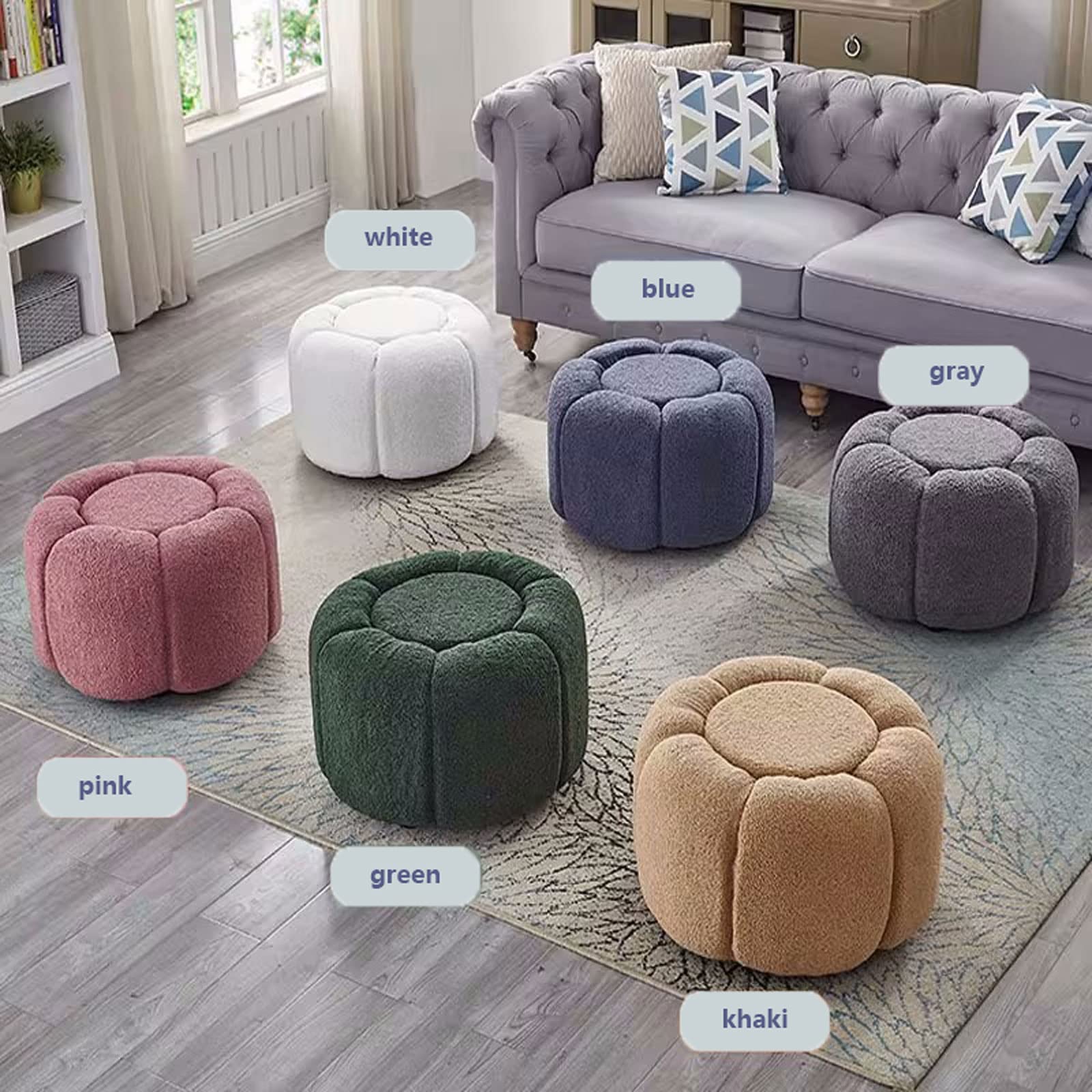 Amazon.com: EAZBRIDGE The upholstered Foot Stool Shoe Changing